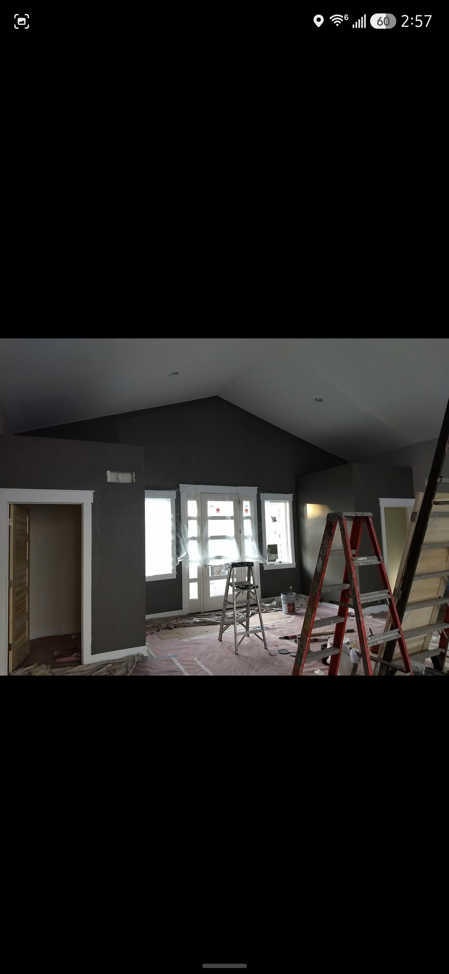 High ceiling interior job layout