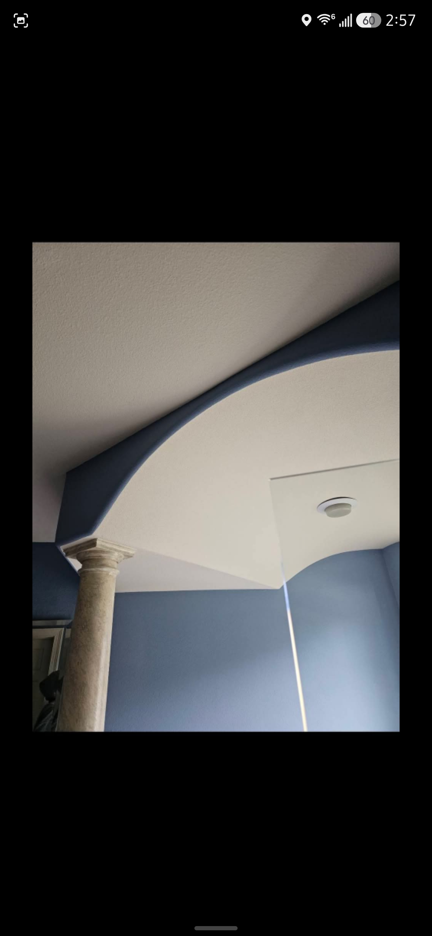 Interior accent wall work completed